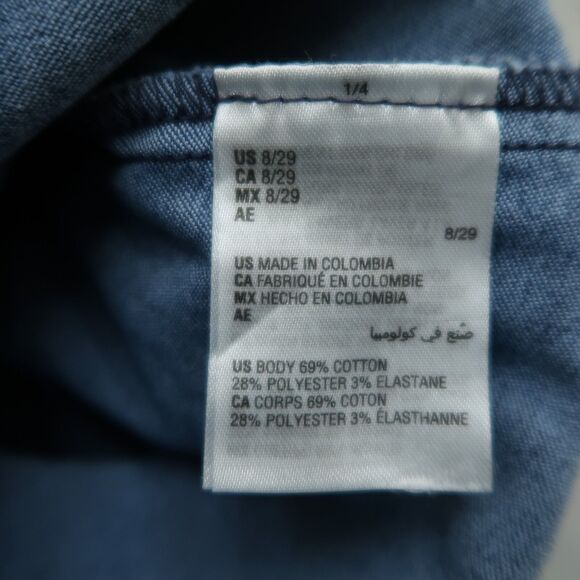 International Concepts Jeans Womens Size 8 Blue Mid-Rise Flare 30" Inseam Fringe - Picture 13 of 15